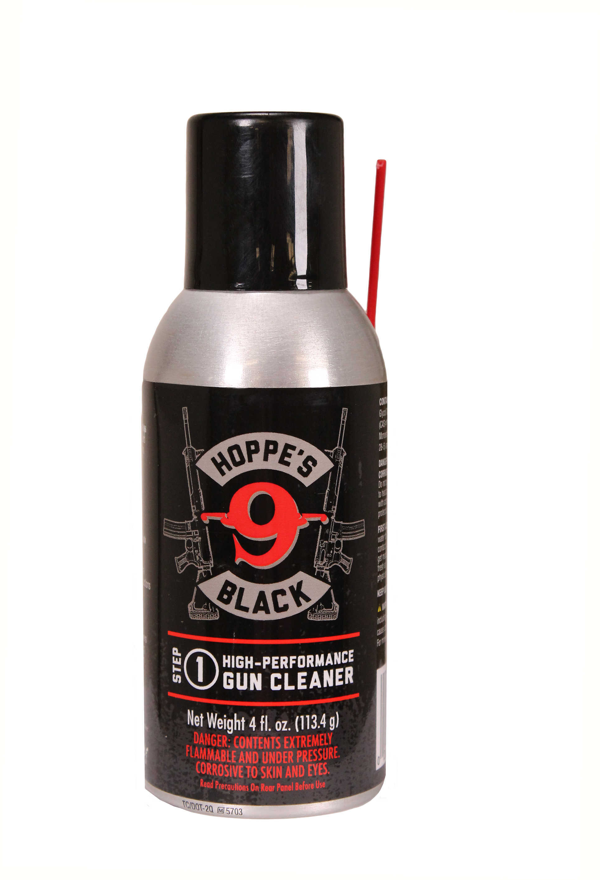 Hoppes Black Gun Cleaner - Aerosol Can Liquid 4 oz with Straw HBC4A