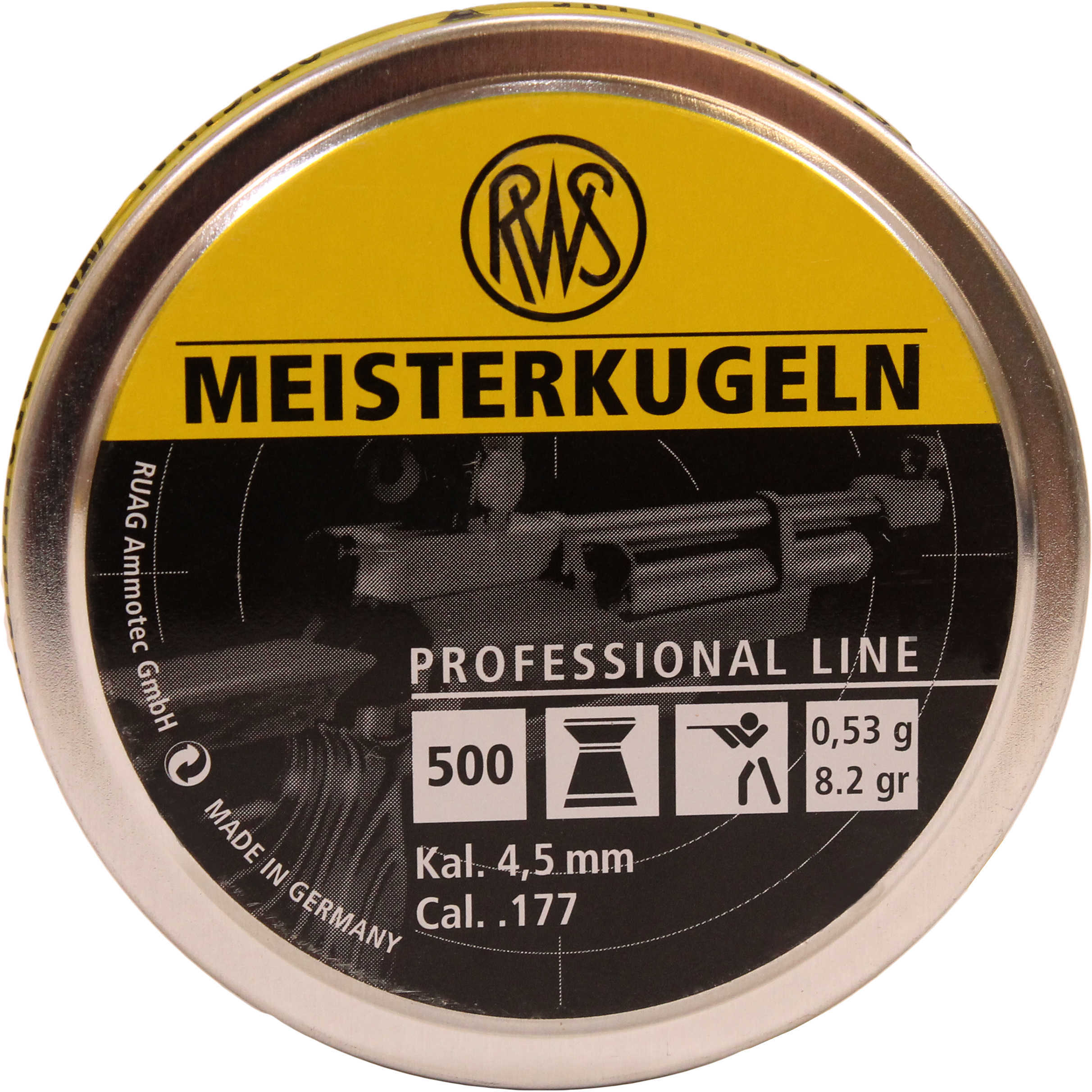 RWS/Umarex Meisterkugeln Professional Line .177 Pellet Tin of 500 2315030