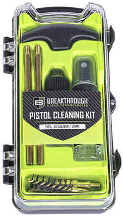 Breakthrough Clean Technologies Vision Series Cleaning Kit For 40 Cal/10MM Includes Rod Sections Hard Bristle N