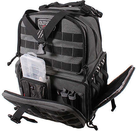 G*Outdoors GPS-T1612BPG Tactical Range Backpack Gray 1000D Nylon 3 Handguns
