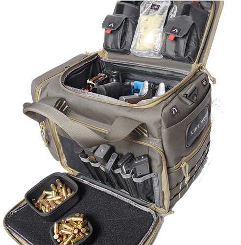 M/L Range Bag w/Foam Cradle For 4 handguns 2 Ammo Dump Cups