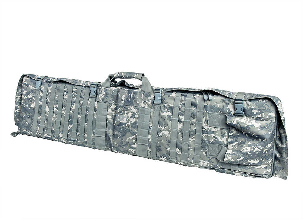 NCSTAR Rifle Case Shooting Mat 48" Unfolds to 66" Shooters Nylon Gray Digital Camo Exterior PALS Webbing