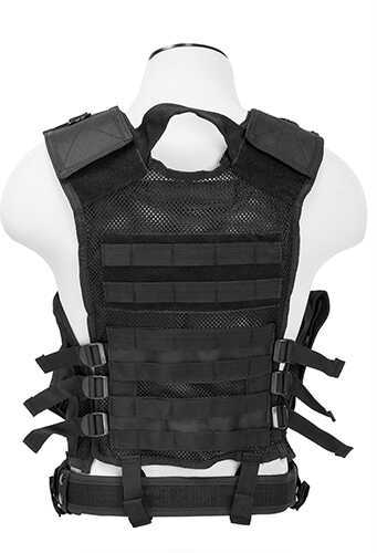 NCSTAR Tactical Vest Nylon Black Size Medium- 2XL Fully Adjustable PALS Webbing Pistol Mag Pouches Rifle Inc