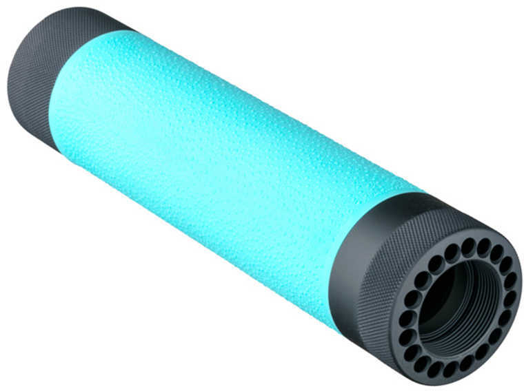 Hogue 13424 AR-15 Rifle Free-Float Mid Length Forend Polymer Black/Aqua
