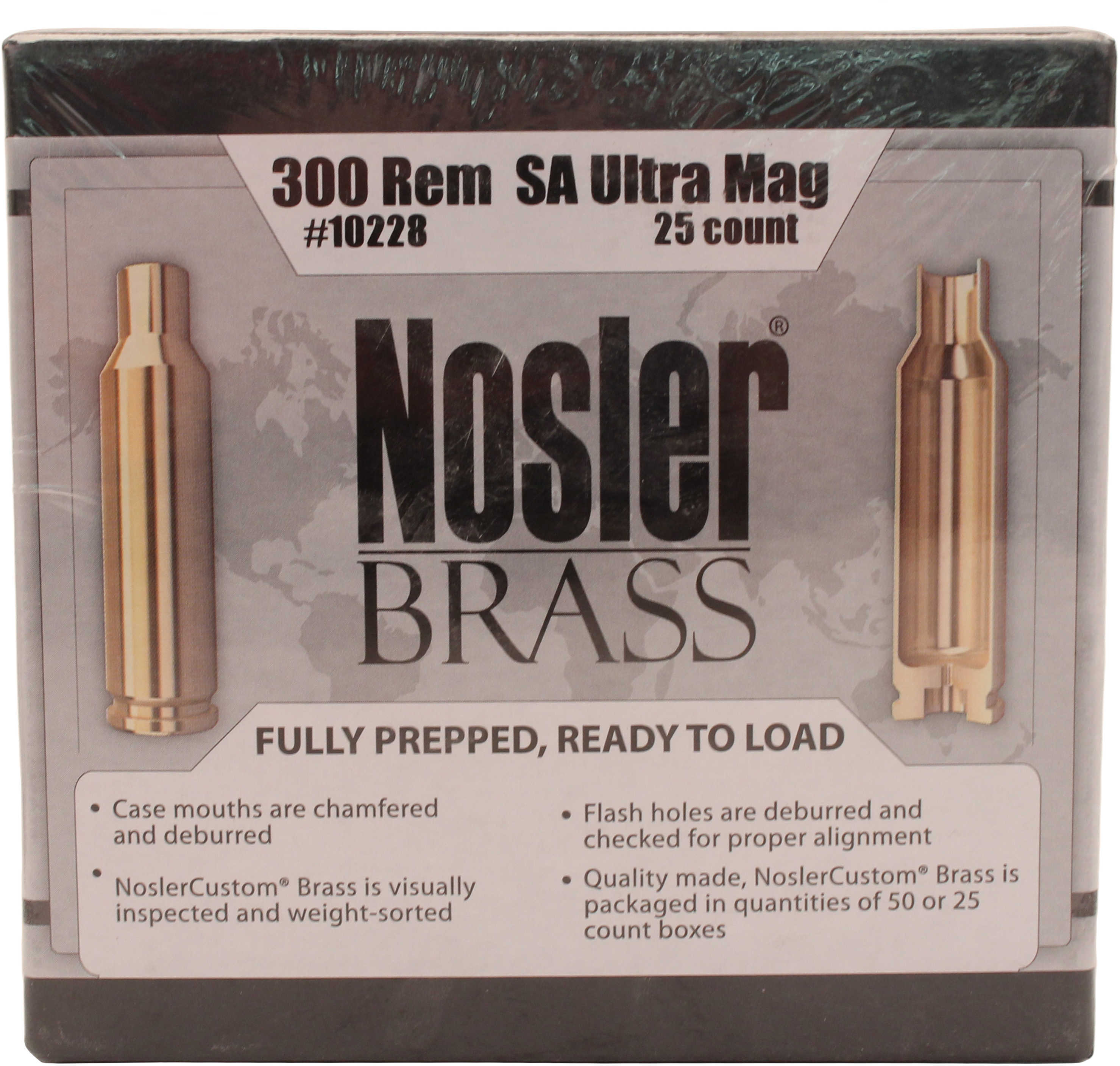 Nosler 300 Remington Short Action Ultra Mag Brass 25/Box