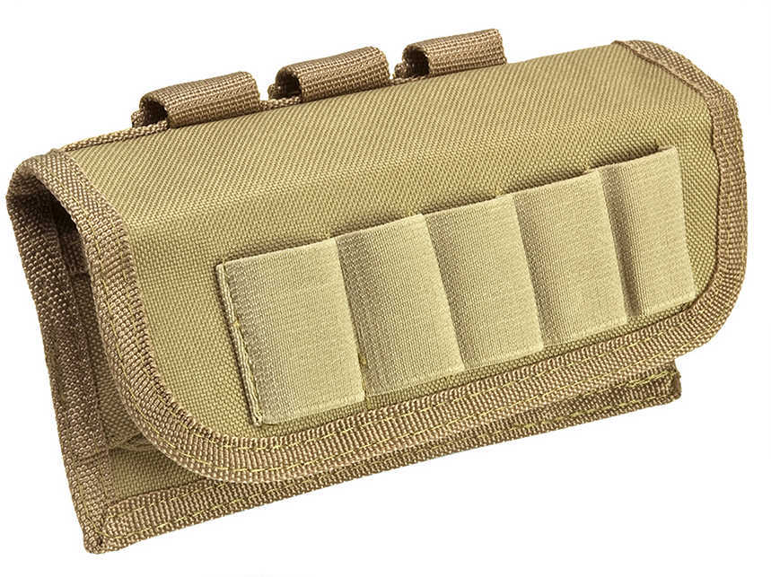 NCSTAR Shot Shell Pouch Nylon Tan MOLLE Straps for Attachment Holds 17 Shells CV12SHCT