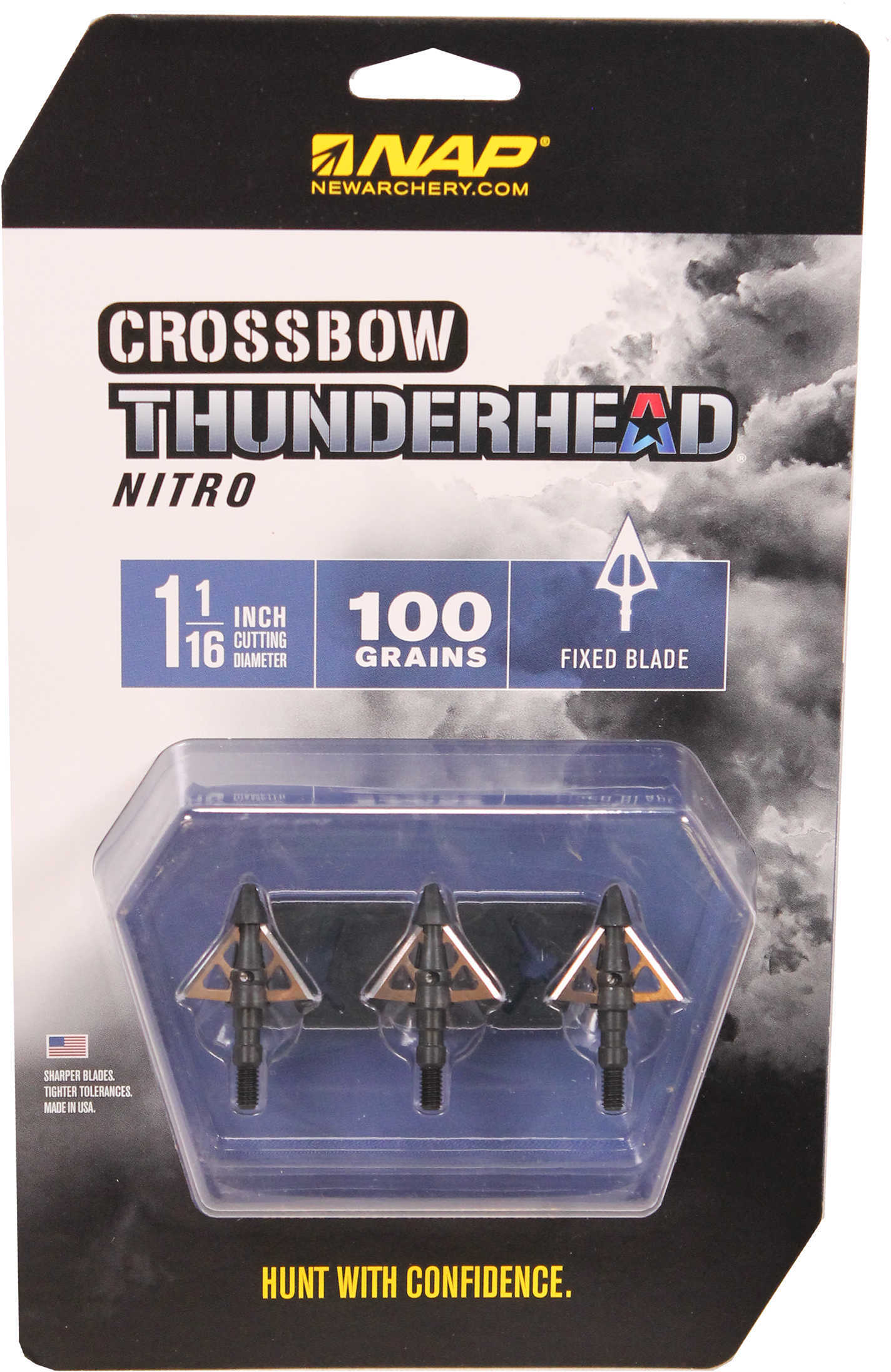 New Archery Products Thunderhead Nitro 100Gr X Bow Broadhead