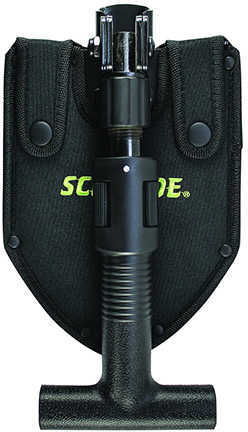 Schrade SCHSH1 Telescoping Shovel with Sheath 1055 Carbon Steel Black