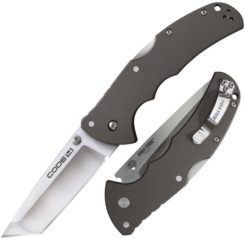 Cold Steel Code-4 Tanto Lockback Knife - 3-1/2" Blade Satin