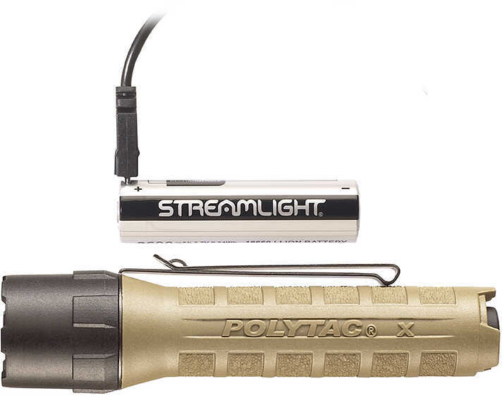 Streamlight 88612 PolyTac USB 600 Lumens Rechargeable Lithium Coyote