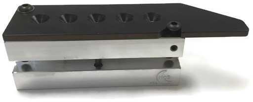 Bullet Mold 5 Cavity Aluminum .360 caliber Plain Base 313gr bullet with a Flat nose profile type. Designed for the 358 N