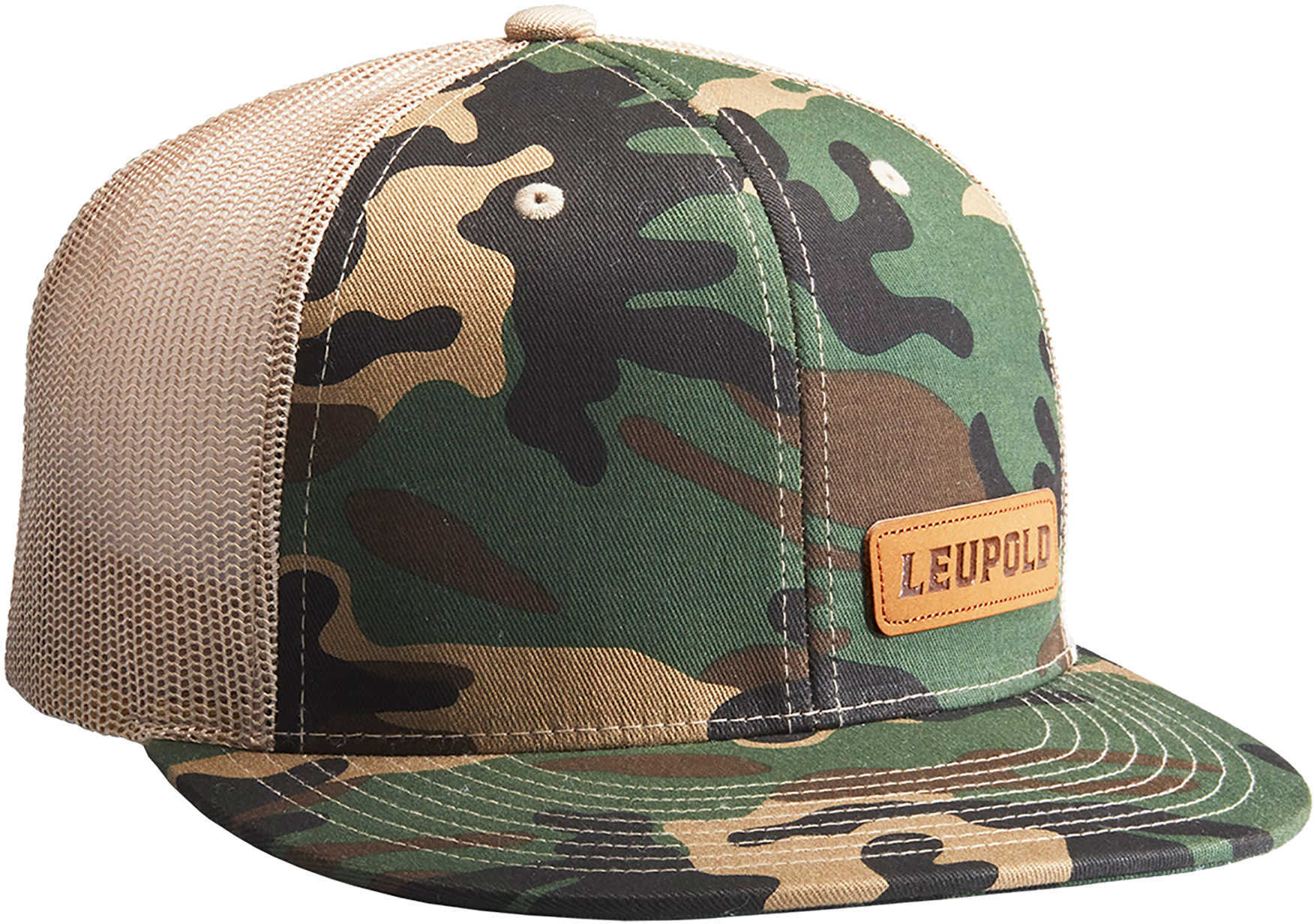 Leupold Hat "Leather Patch" Camo/Khaki Os