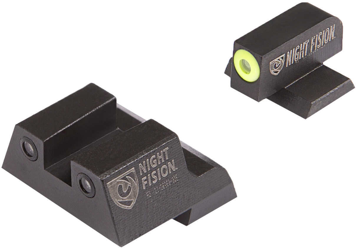 Night Fision Perfect Dot Sight Set Yellow Front Black Rear For Canik TP9Sf Elite/TP9Sf/TP9SA