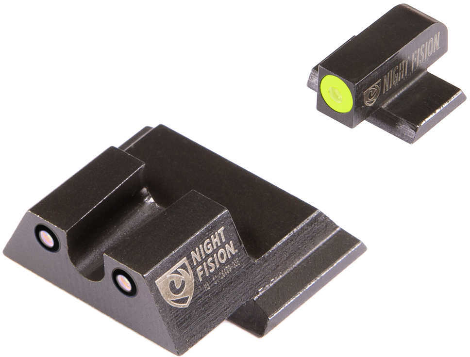 Night Fision Perfect Dot NS Set w/Yellow Front +  Black U Rear Fits S&W M&P Excluding Shield