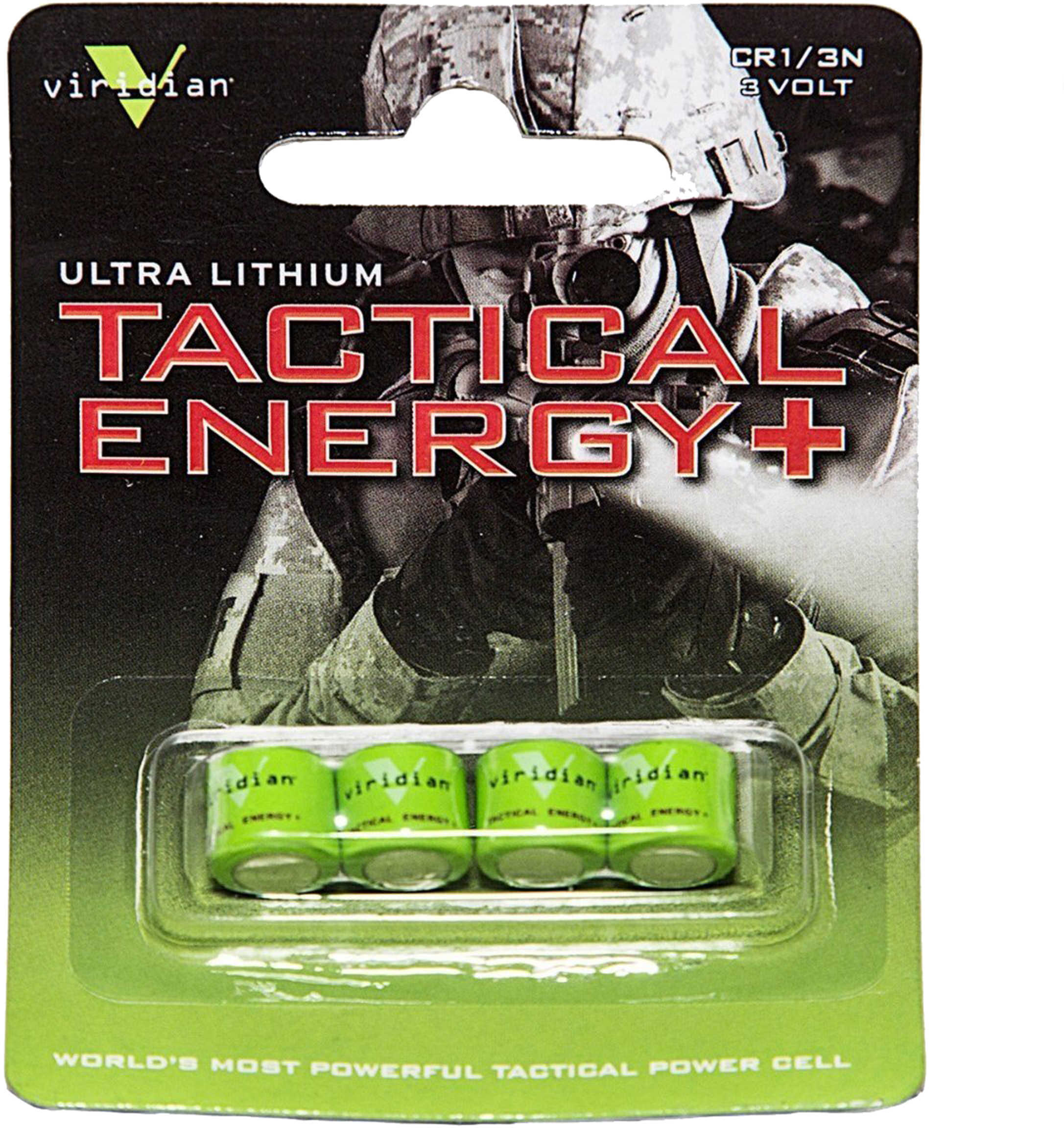Viridian Lithium Battery 1/3N 4-Pack Fits REACTOR