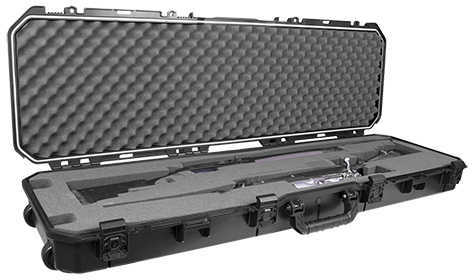 Plano PLA118521 All Weather Double Gun Case 53.5" X 17" X 7" (Exterior) Polymer Black