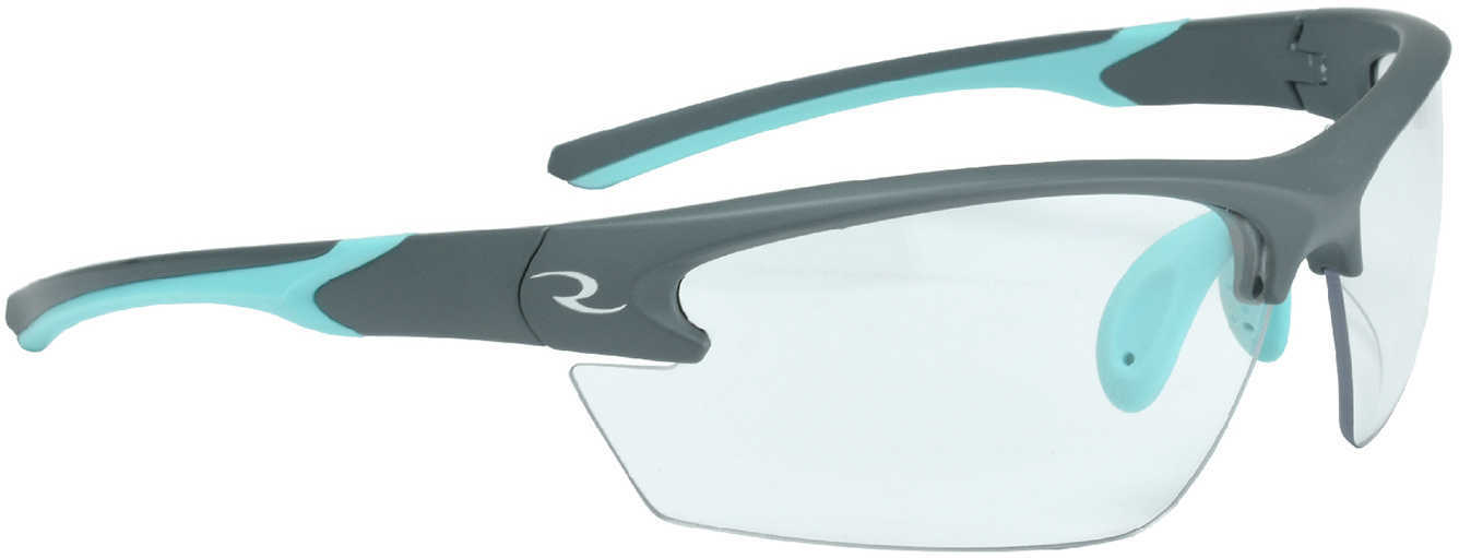 Radians WS2310Cs Ladies Range Eyewear Clear Lens Gray With Aqua Accents Frame