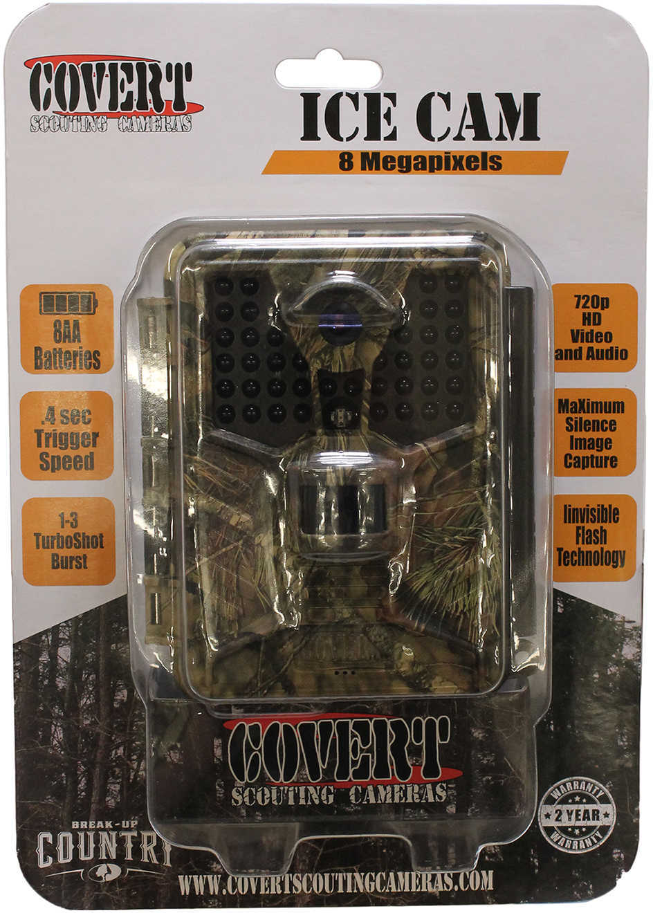 Covert Scouting Cameras 5489 Ice Cam 720p HD 18 MP Mossy Oak Break-Up Country