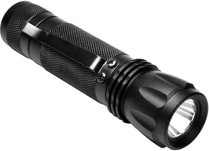 NCSTAR 3W 160 Lumens LED Flashlight Fits Picatinny/Weaver Rail Black Momentary and Constant On/Off Cap Switch