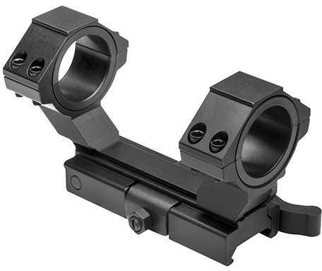 NCSTAR AR15 Adjustable Scope Mount QR Black Fits Picatinny Rails Supports 30mm or 1" Includes Inserts MARCQ