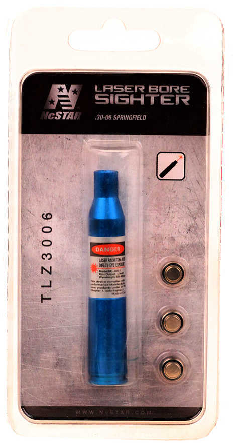 NCSTAR 30-06 Laser Cartridge Bore Sighter Blue Finish Fits Springfield Chambers TLZ3006