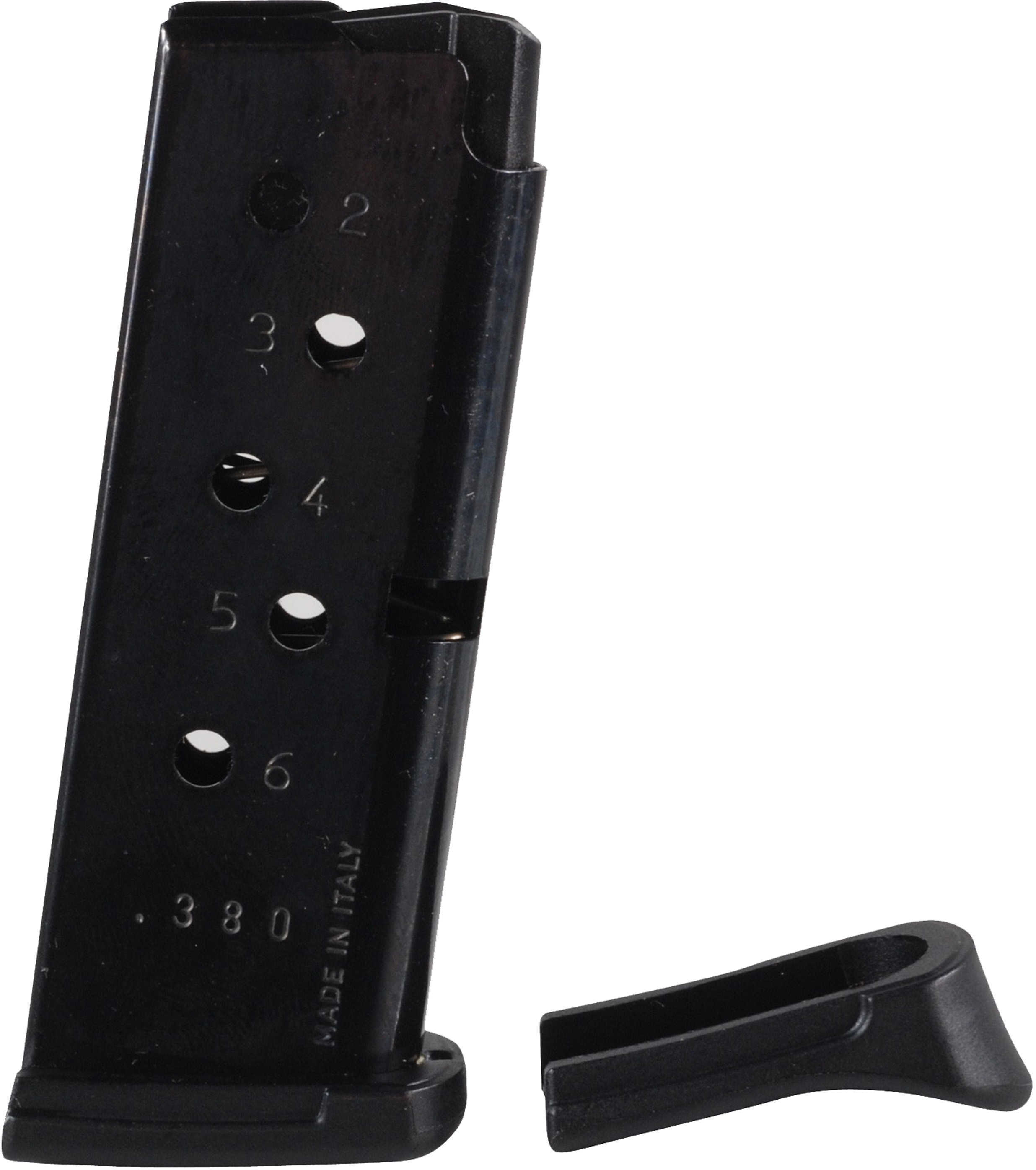 Ruger Handgun Magazine w/Extended Floorplate For LCP .380 Auto 6 rds Black