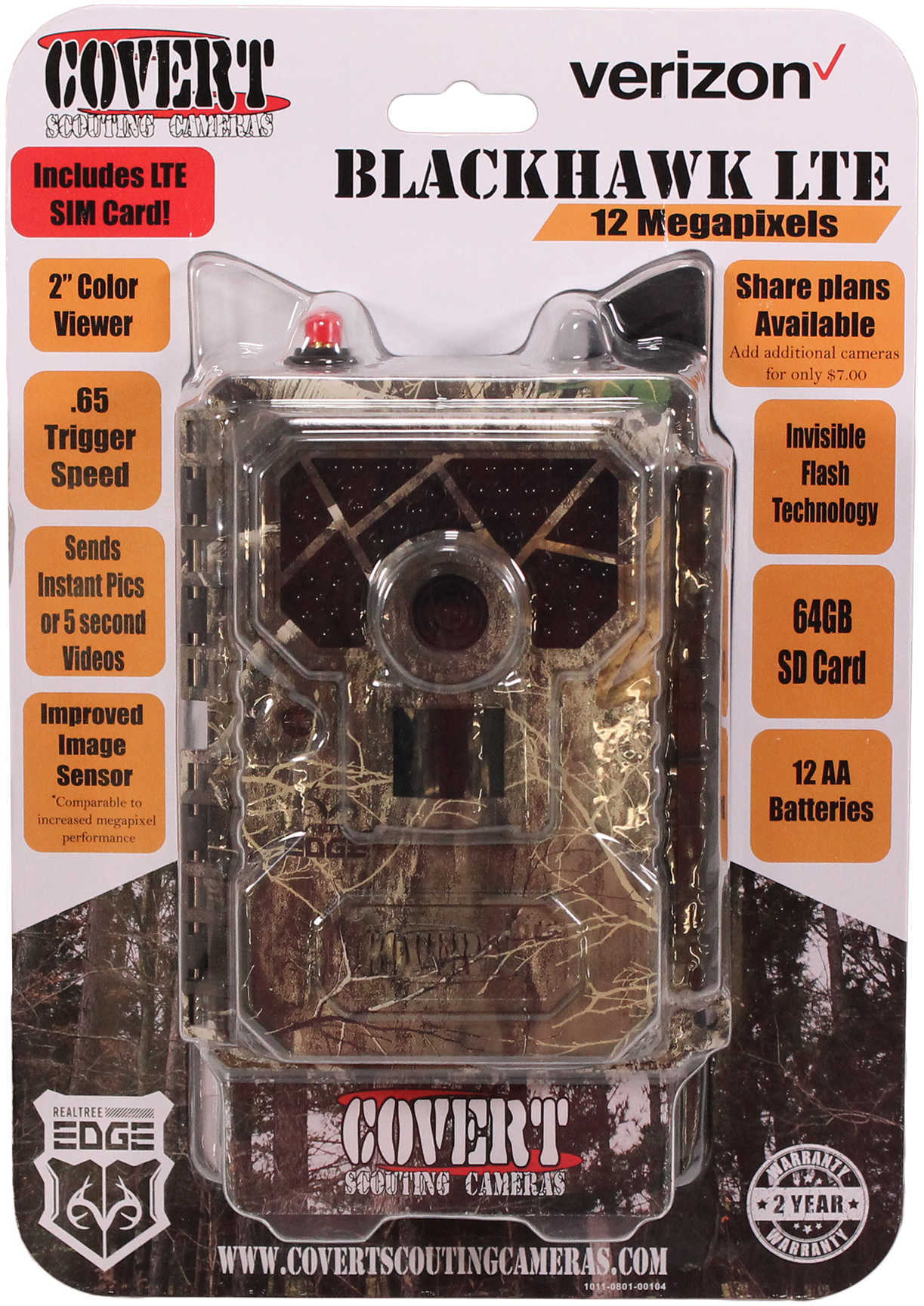 Covert Scouting Cameras 5465 Blackhawk LTE 1080p HD 12 MP Realtree Edge