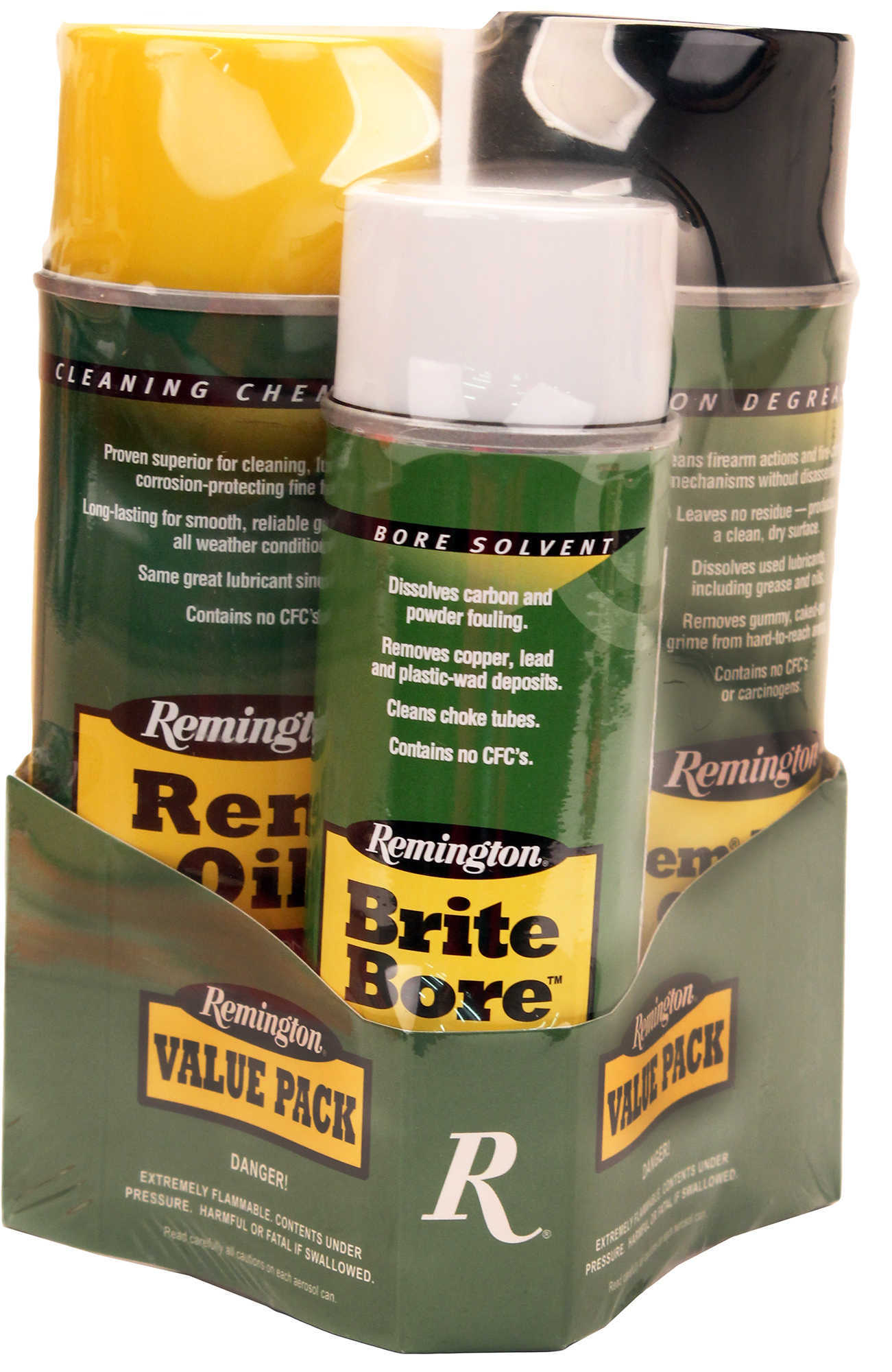 Remington Oil Brite Bore Action Cleaner 3 Pk 10Oz-6Oz