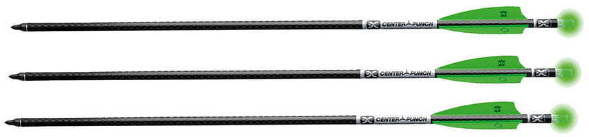 EVO X Lighted Centerpunch Premium Carbon Crossbow Arrows 3pk