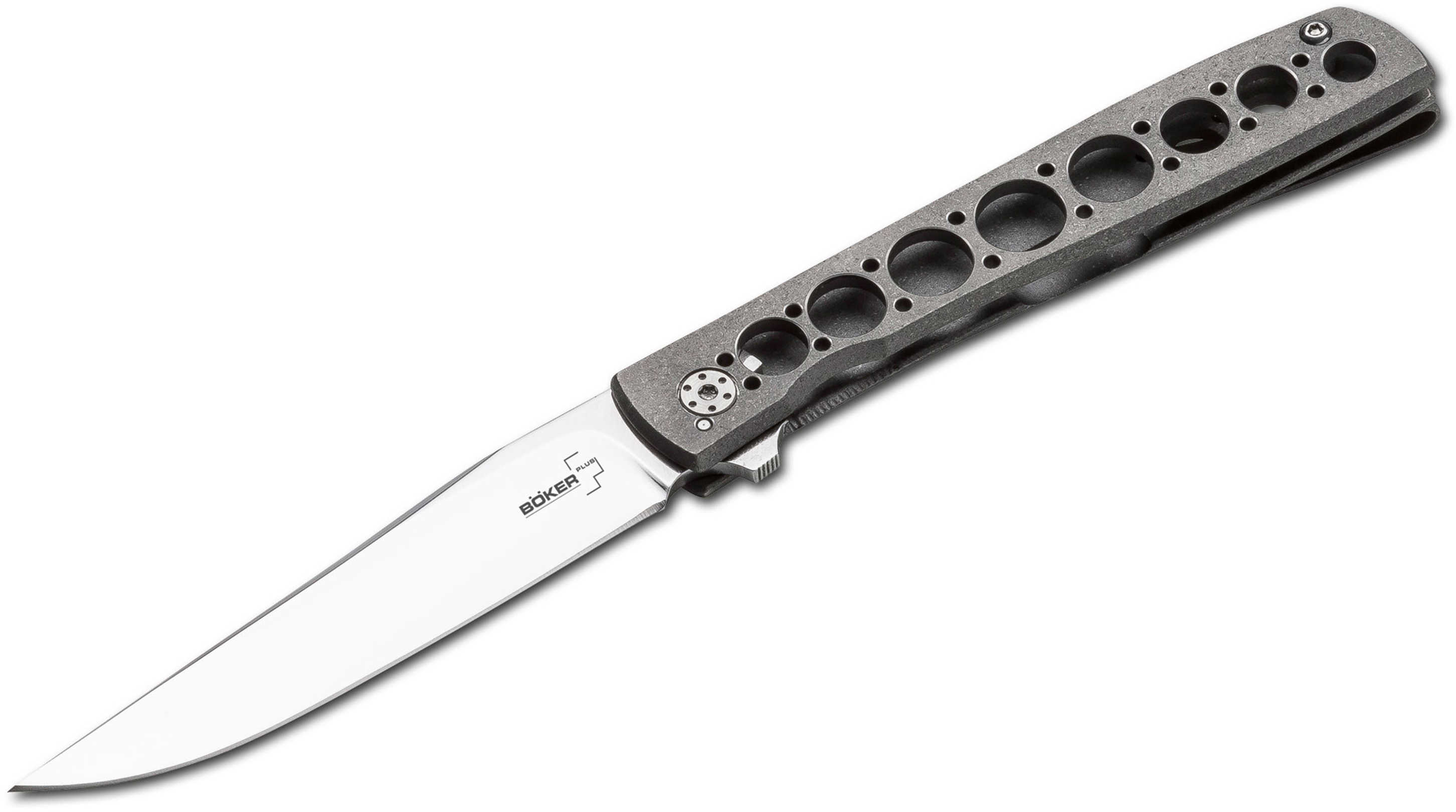 Boker Urban Trapper Folder 3.5 in Clip Blade Titanium Handle