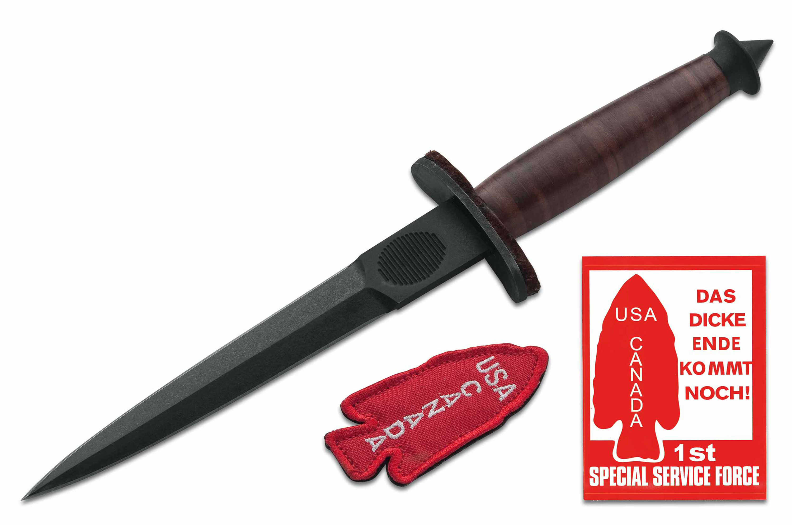Boker Devil's Brigade Fixed 7.0 in Blade Leather Handle