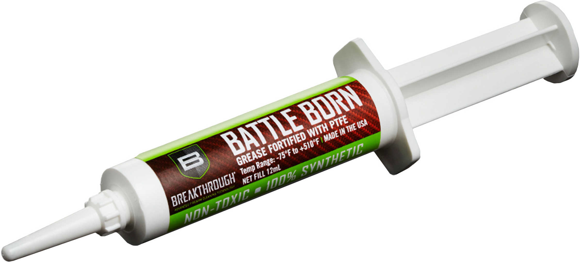 Breakthrough Clean Technologies Battle Born Grease With PTFE 12cc Syringe Clear