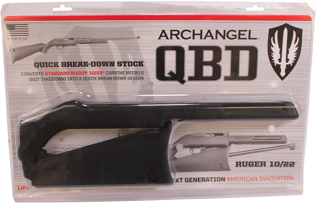 ProMag AAQBD Archangel QBD Ruger 10/22 Stock Converts Standard Model to Takedown Black Polymer