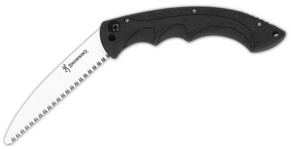 Browning 322922 Camp Folding Saw 5.125" 4116 Stainless Steel Saw Rubber Black