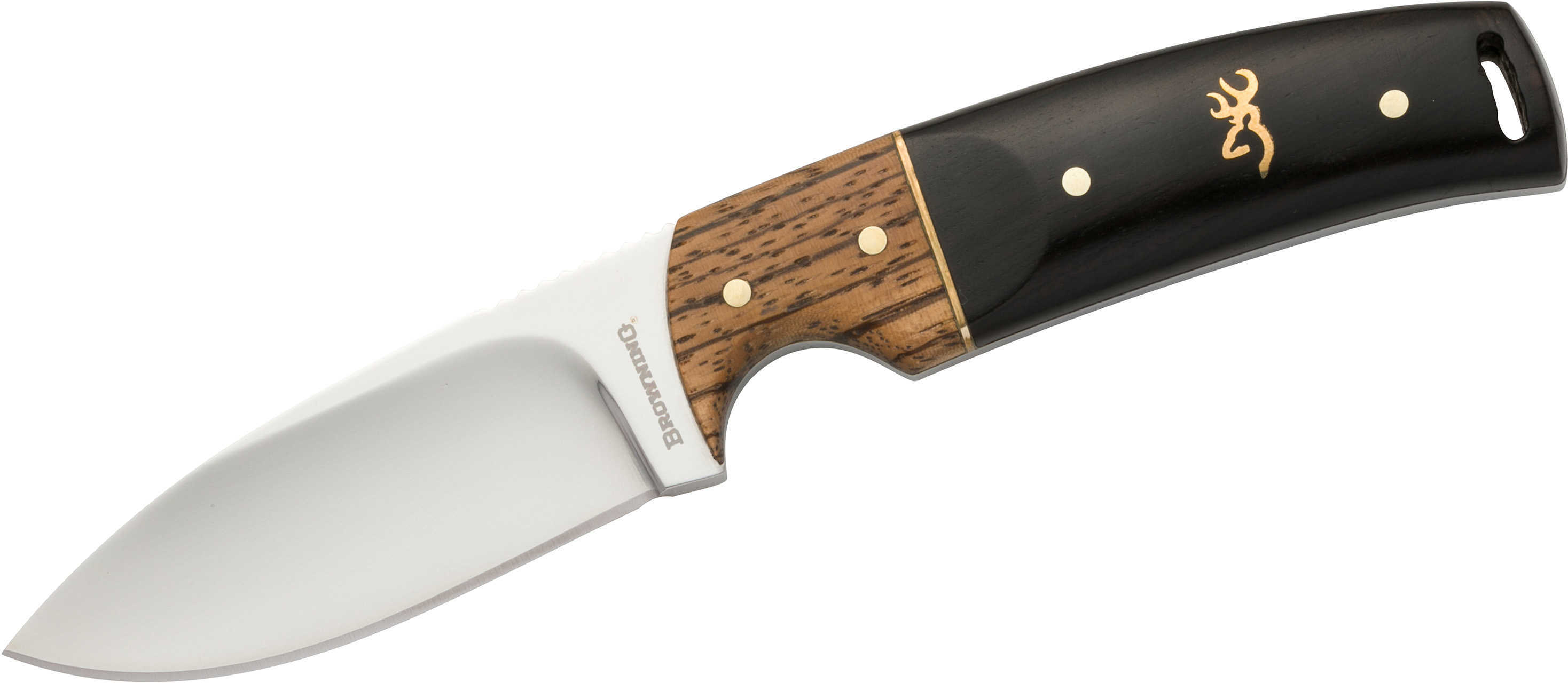 Browning 3220271 Buck Mark Hunter Fixed 3.125" 8Cr13MoV Stainless Steel Drop Point Hardwood