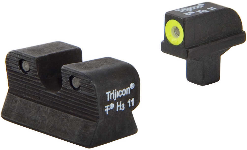 Trijicon 600514 HD Night Sights Colt 1911 Tritium Green w/Yellow Outline Front w/Black Rear