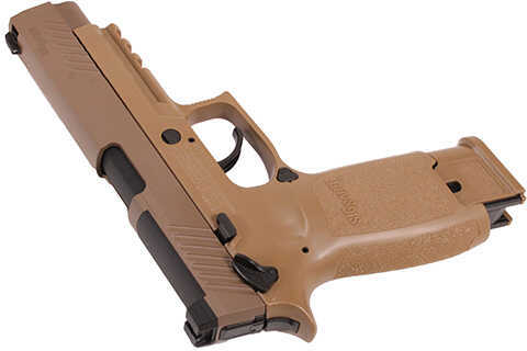 Sig Sauer Airguns AIRM17177 P320 M17 ASP Pistol Double CO2 .177 Pellet 20 Round Coyote Polymer Frame Stainles