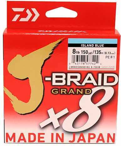 Daiwa J-braid Grand 8x 150yds Island Blue Jbgd8u8-150ib
