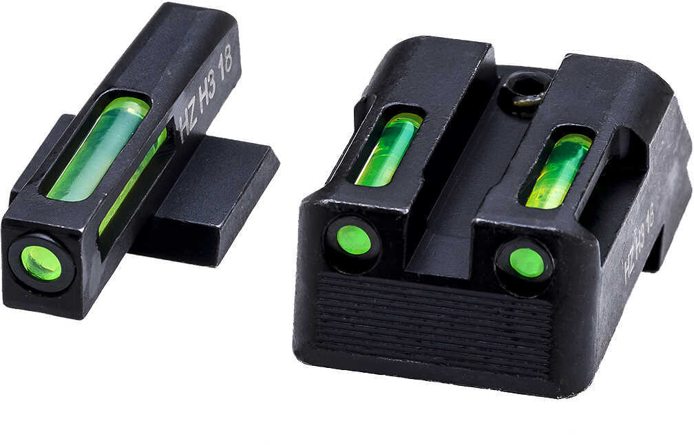 LITEWAVE H3 Tritium White Ring Front Sight Set W/ Green LITEPIPES