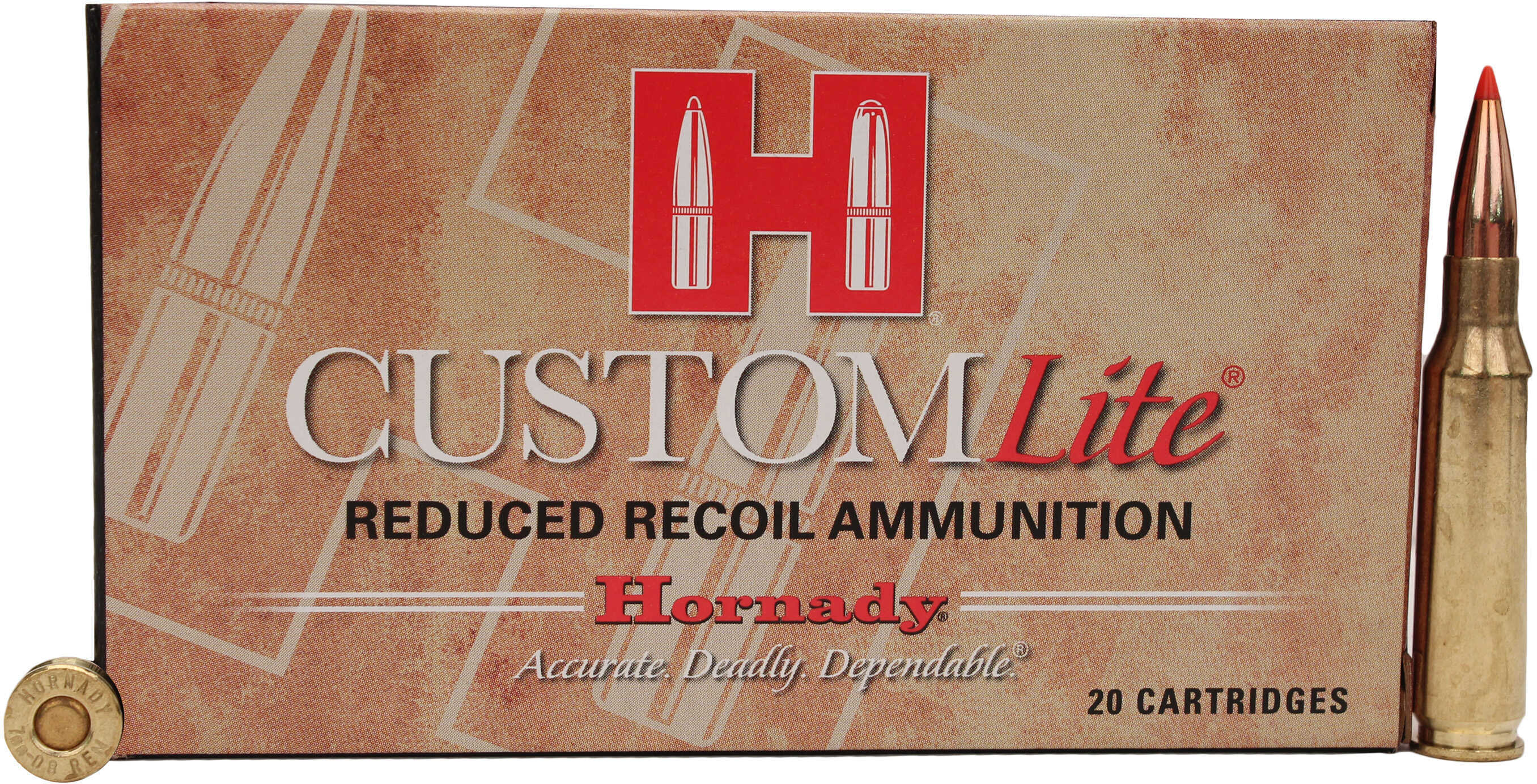 Hornady Custom Lite Rifle Ammo 7mm-08 Rem 120 gr. SST 20 rd. Model: 80572