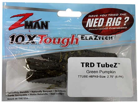 Z-Man Trd Tube 2 .75" 6 Pack Green Pumpkin Model: TTUBE-46PK6