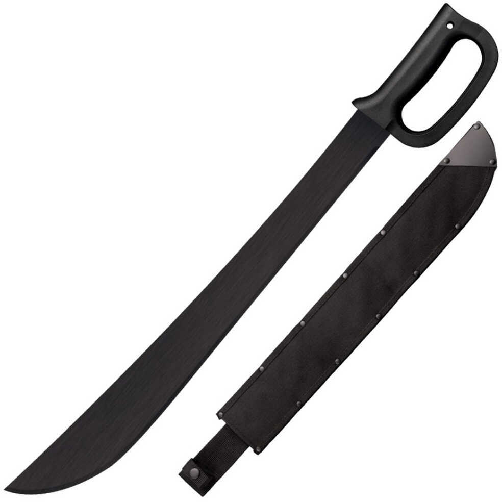Cold Steel Cs97Ad18S Latin D-Guard Black Matte Baked-On Anti Rust 65Mn Carbon Steel Blade, Black Polypropylene Handle, 2