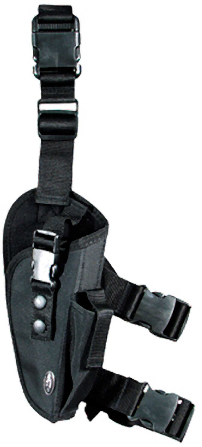 Leapers UTG Elite Tactical Leg Holster Right Hand Draw PVC Outer Shell Soft Lining Black PVC-H168ET