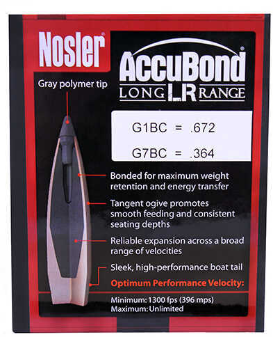 Nosler 58517 Accubond 7mm 175 Grains Spitzer 100 Per Box/Rec Hunting