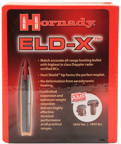 Hornady 30 Caliber 200 Grain ELD-X, Reloading Component Bullets, 100 Per Bag