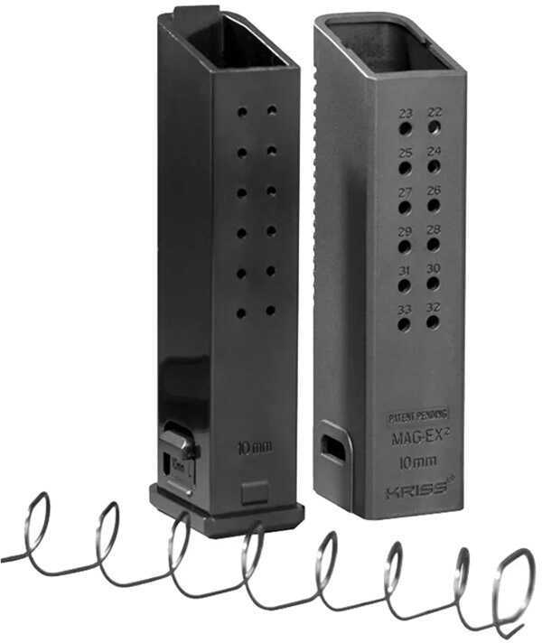 Kriss-USA Mag-Ex Kit 2 Magazine Extension Kit fit for Glock 17 Factory Magazines Extends to 40 Round Total Capacity