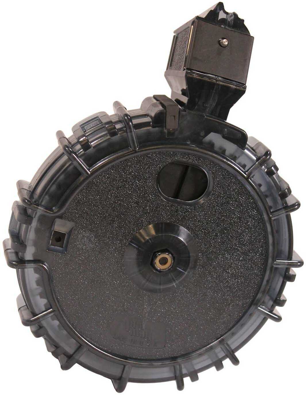 Promag RUGA28 Drum Magazine Ruger 10/22, Charger 22 LR 55 Round Polymer Smoke Finish