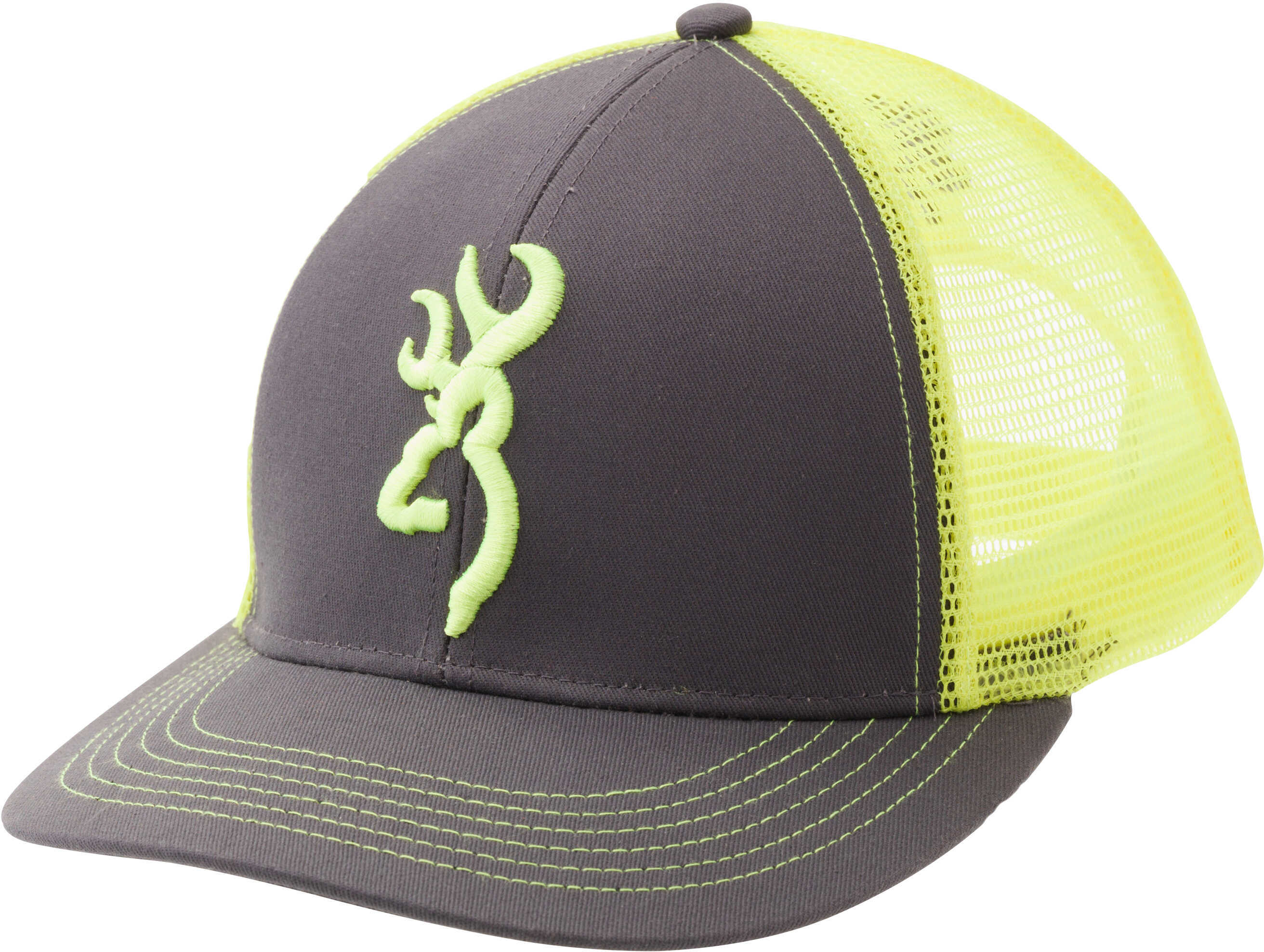 Browning Flashback Hat Charcoal/ Neon Green-img-1