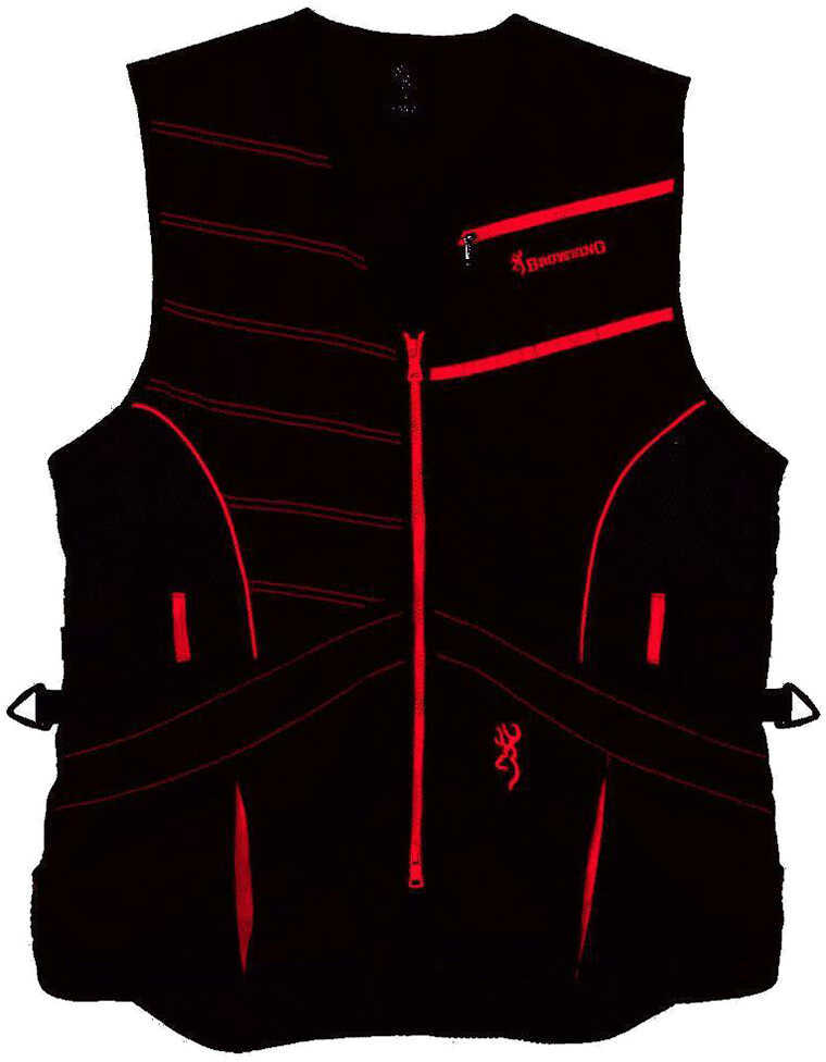 Browning Ace Shooting Vest R-Hand X-Large Black/Red Trim