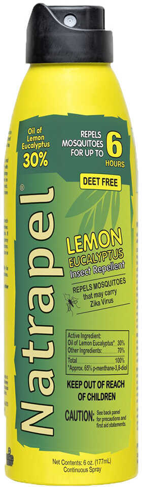Natrapel 00066865 Lemon Eucalyptus 6 Oz Aerosol Repels Ticks Effective Up To 6 Hrs